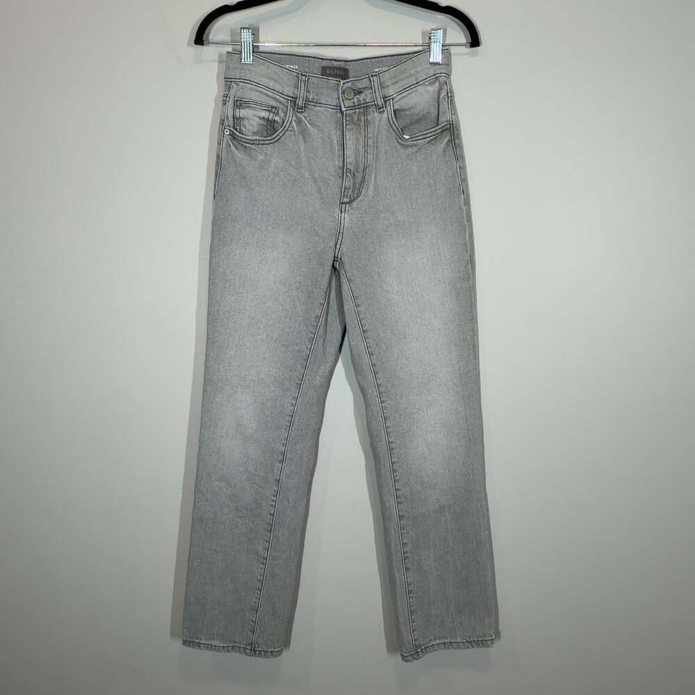 DL1961 Patti Straight High Rise Vintage Ankle Jeans Womens Size 26 Grey